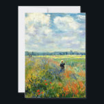 Monet painting, Poppy Field, Argenteuil, Card<br><div class="desc">Claude Monet's famous painting,  Poppy Field in Argenteuil.</div>