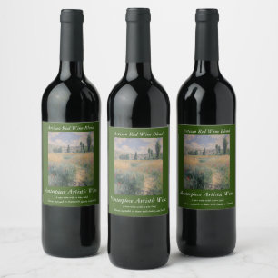 Monet Path on the Island of Saint Martin, Vétheuil Wine Label