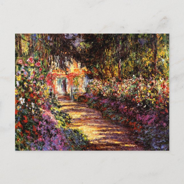 Monet - Pathway in Monet's Garden at Giverny Postcard (Front)