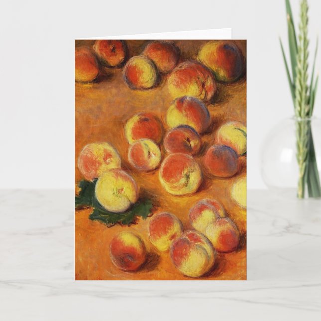 Monet Peaches Greeting Card (Front)