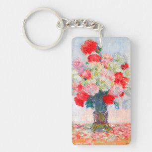 Monet Peonies Keychain