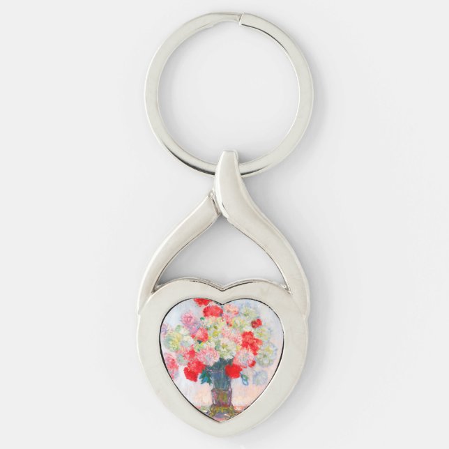 Monet Peonies Keychain (Front)
