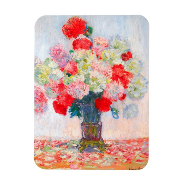 Monet Peonies Magnet (Vertical)