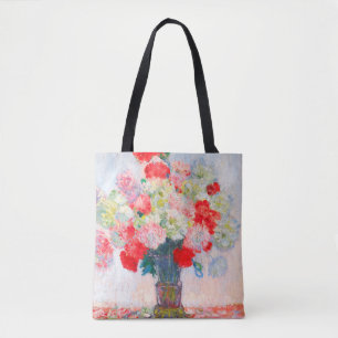 Monet Peonies Tote Bag