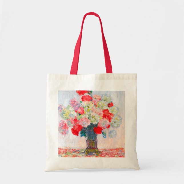 Monet Peonies Tote Bag (Front)
