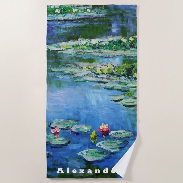 Monet Personalize Beach Towel (Front)