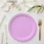 Monet Pink Paper Plates<br><div class="desc">Water Lilies, 1919 famous painting by Claude Monet, with colour coordinated solid colours pinkish-purple and Monet blue, ready to mix and match.</div>