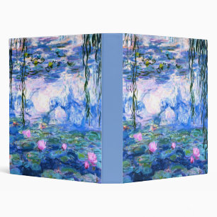 Monet Pink Water Lilies Binder