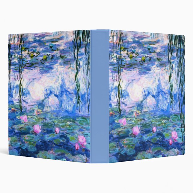 Monet Pink Water Lilies Binder (Background)
