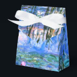 Monet Pink Water Lilies  Favor Box<br><div class="desc">A Monet pink water lilies favour box featuring beautiful pink water lilies floating in a calm blue pond with lily pads. A great Monet gift for fans of impressionism and French art. Serene nature impressionism with lovely flowers and scenic pond landscape.</div>