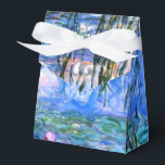 Monet Pink Water Lilies  Favor Box<br><div class="desc">A Monet pink water lilies favour box featuring beautiful pink water lilies floating in a calm blue pond with lily pads. A great Monet gift for fans of impressionism and French art. Serene nature impressionism with lovely flowers and scenic pond landscape.</div>