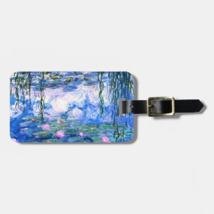 Monet Pink Water Lilies Luggage Tag