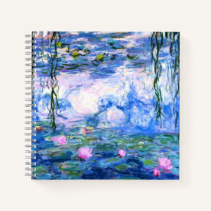 Monet Pink Water Lilies  Notebook