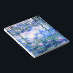 Monet Pink Water Lilies  Notepad<br><div class="desc">A Monet pink water lilies notepad featuring beautiful pink water lilies floating in a calm blue pond with lily pads. A great Monet gift for fans of impressionism and French art. Serene nature impressionism with lovely flowers and scenic pond landscape.</div>