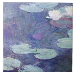 Monet - Pink Water-Lilies Tile