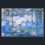 Monet Pink Water Lilies  Tissue Paper<br><div class="desc">Monet pink water lilies tissue paper featuring beautiful pink water lilies floating in a calm blue pond with lily pads. A great Monet gift for fans of impressionism and French art. Serene nature impressionism with lovely flowers and scenic pond landscape.</div>