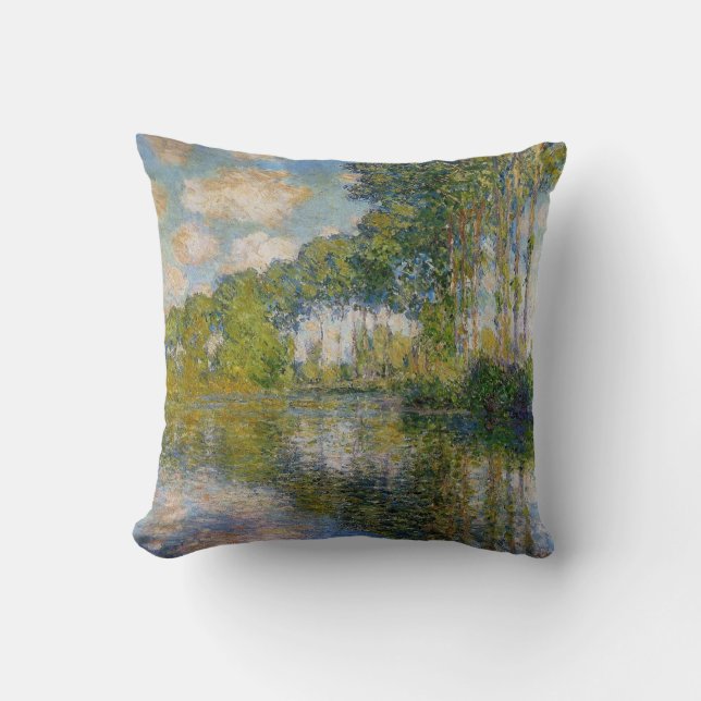 Monet Poplars on the River Epte Pillow (Front)