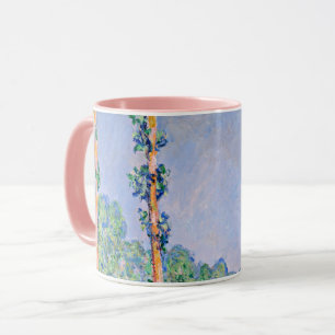 Monet - Poplars, Pink Effect Mug