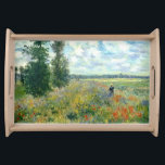 Monet Poppies Serving Tray<br><div class="desc">MONET POPPY FIELD Claude Monet’s “Champs se Coquelicots pres d’Argenteuil”, Field of Poppies near Argenteuil - 1875.</div>