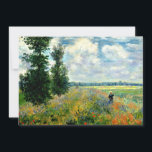 Monet - Poppy Field, Argenteuil<br><div class="desc">Claude Monet 1875 painting,  Poppy Field,  Argenteuil,  custom-designed postcard,  best seller</div>