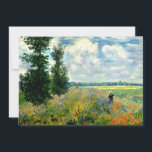 Monet - Poppy Field, Argenteuil<br><div class="desc">Claude Monet 1875 painting,  Poppy Field,  Argenteuil,  custom-designed postcard,  best seller</div>