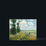 Monet - Poppy Field, Argenteuil<br><div class="desc">Claude Monet 1875 painting,  Poppy Field,  Argenteuil,  custom-designed postcard,  best seller</div>