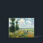 Monet - Poppy Field, Argenteuil<br><div class="desc">Claude Monet 1875 painting,  Poppy Field,  Argenteuil,  custom-designed postcard,  best seller</div>