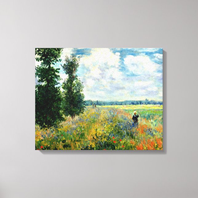 Monet - Poppy Field, Argenteuil Canvas Print (Front)