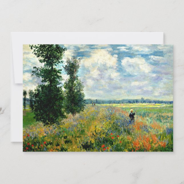 Monet - Poppy Field, Argenteuil Card (Front)