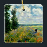 Monet - Poppy Field, Argenteuil Ceramic Ornament<br><div class="desc">Poppy Field,  Argenteuil - Fine art painting by French Impressionist artist,  Claude Monet</div>