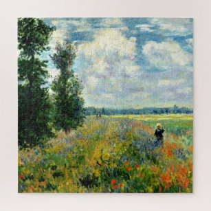 Monet - Poppy Field, Argenteuil, fine art, Jigsaw Puzzle