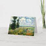 Monet - Poppy Field, Argenteuil, Impress art Card<br><div class="desc">Poppy Field,  Argenteuil,  fine art vintage painting by French artist Claude Monet</div>