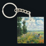 Monet - Poppy Field, Argenteuil Keychain<br><div class="desc">Claude Monet 1875 painting,  Poppy Field,  Argenteuil</div>