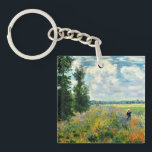 Monet - Poppy Field, Argenteuil Keychain<br><div class="desc">Claude Monet 1875 painting,  Poppy Field,  Argenteuil</div>