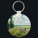 Monet - Poppy Field, Argenteuil Keychain<br><div class="desc">Claude Monet's famous 1875 painting,  Poppy Field,  Argenteuil.</div>