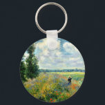 Monet - Poppy Field, Argenteuil Keychain<br><div class="desc">Claude Monet's famous 1875 painting,  Poppy Field,  Argenteuil.</div>