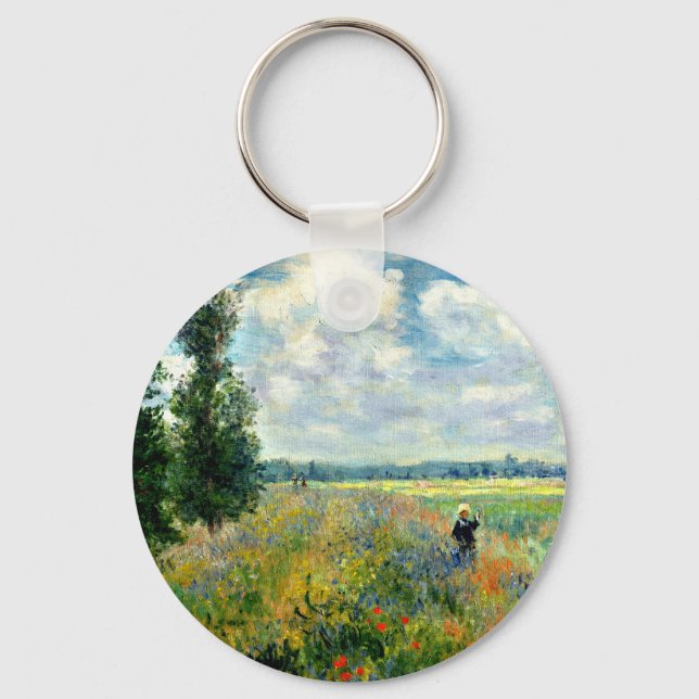Monet - Poppy Field, Argenteuil Keychain (Front)