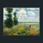 Monet - Poppy Field, Argenteuil Postcard<br><div class="desc">Claude Monet 1875 painting,  Poppy Field,  Argenteuil,  custom-designed postcard,  best seller</div>