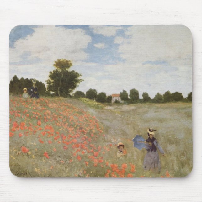 Monet  Poppy Field Mouse Pad (Front)