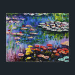 Monet Purple Water Lilies Invitations<br><div class="desc">Monet Purple Water Lilies invitations. Oil painting on canvas from c. 1917. French impressionist Claude Monet remains renowned and beloved for the water lily paintings that he created at Giverny. This specific water lily painting features a diverse array of colours including fiery reds, haunting blues, and dreamy purples. A pretty...</div>