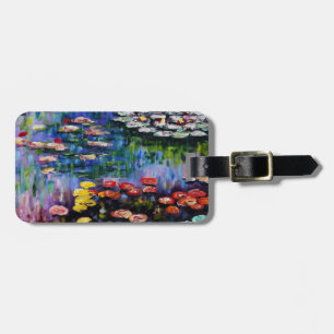 Monet Purple Water Lilies Luggage Tag