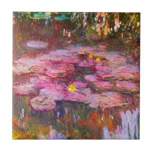 Monet Purple Water Lilies Tile