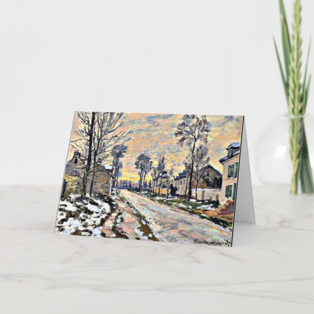 Monet - Road to Louveciennes, Impressionism Card (Front)