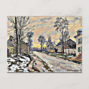Monet - Road to Louveciennes, Impressionism Postcard