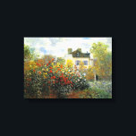 Monet Rose Garden Canvas Print<br><div class="desc">Monet Rose Garden canvas wrap. Oil on canvas from 1883. French Impressionist Claude Monet created some of the most beautiful garden landscapes near his home in Giverny. This is one of his earlier works depicting a rose garden in the morning near Argenteuil. The work features yellow, red and white roses...</div>