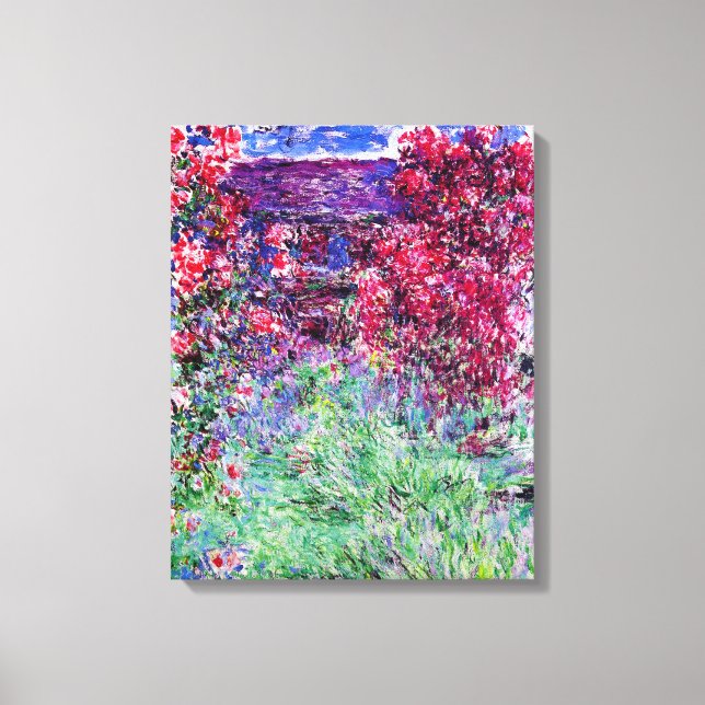 Monet Roses Canvas Print (Front)