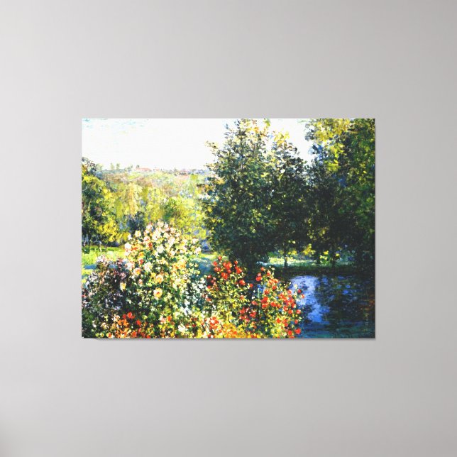Monet - Roses in the Garden at Montgeron, Canvas Print (Front)