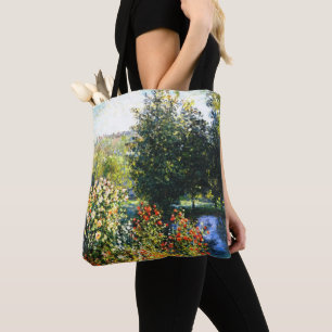 Monet - Roses in the Garden at Montgeron,  Tote Bag