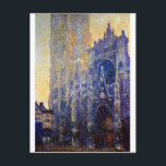 Monet - Rouen Cathedral, Morning Effect Postcard<br><div class="desc">Claude Monet painting,  Rouen Cathedral,  The Portal,  Morning Effect (Rouen Cathedral Series)</div>