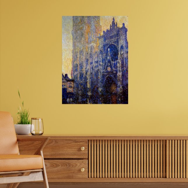 Monet - Rouen Cathedral, Morning Effect Poster (Living Room 2)